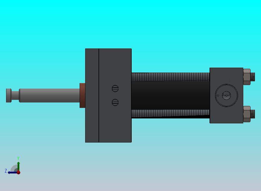 横拉杆液压缸（缓冲 - 前法兰）40x16x55.2毫米 (1)