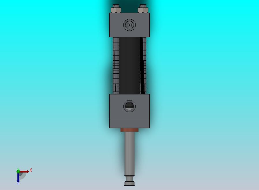 横拉杆液压缸（缓冲 - 前法兰）40x16x55.2毫米 (1)