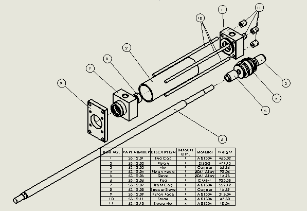 焊接式液压缸（带前安装法兰）40x16x100毫米