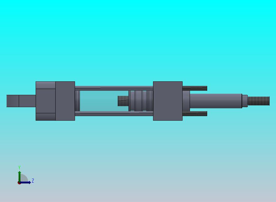 横拉杆液压缸（缓冲-端盖安装底座）50x30x100毫米