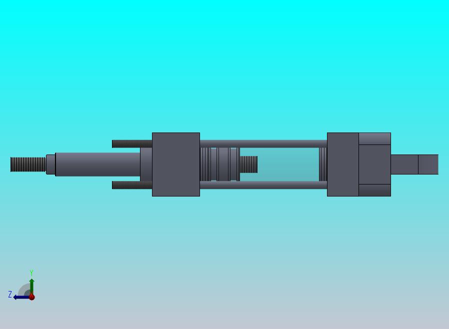 横拉杆液压缸（缓冲-端盖安装底座）50x30x100毫米