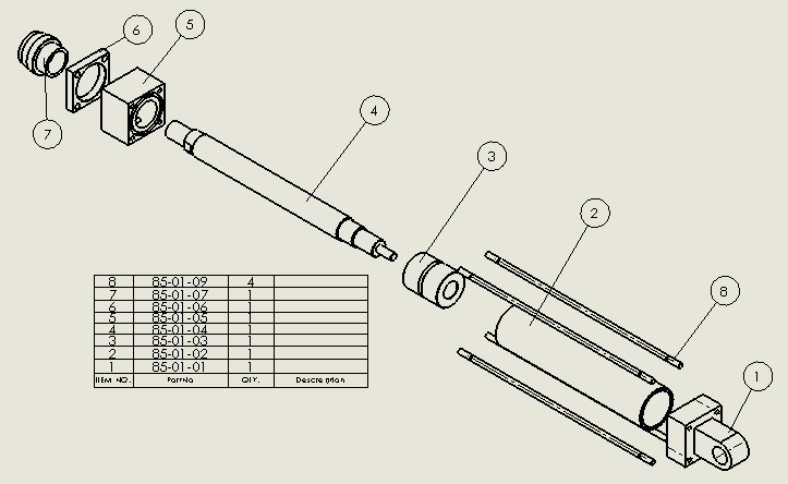 横拉杆液压缸（后眼）40x25.4x150.6毫米