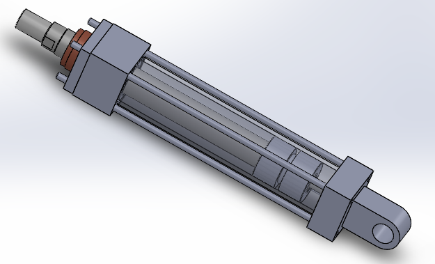横拉杆液压缸（后眼）40x25.4x150.6毫米