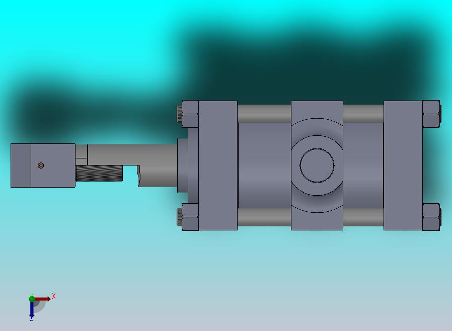 横拉杆液压缸（缓冲-耳轴安装）152.4x63.5x149.5毫米
