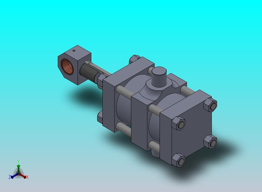 横拉杆液压缸（缓冲-耳轴安装）152.4x63.5x149.5毫米