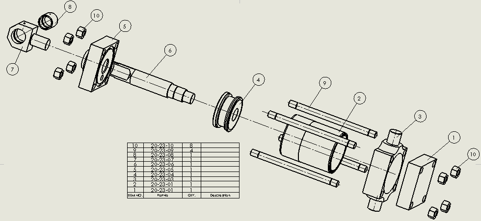 横拉杆液压缸（缓冲-耳轴安装）152.4x63.5x149.5毫米