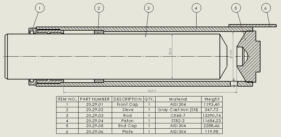高压液压缸（压缸）105x95x360毫米