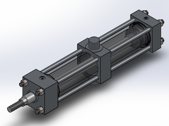 横拉杆液压缸（缓冲-耳轴安装）80x36x450毫米