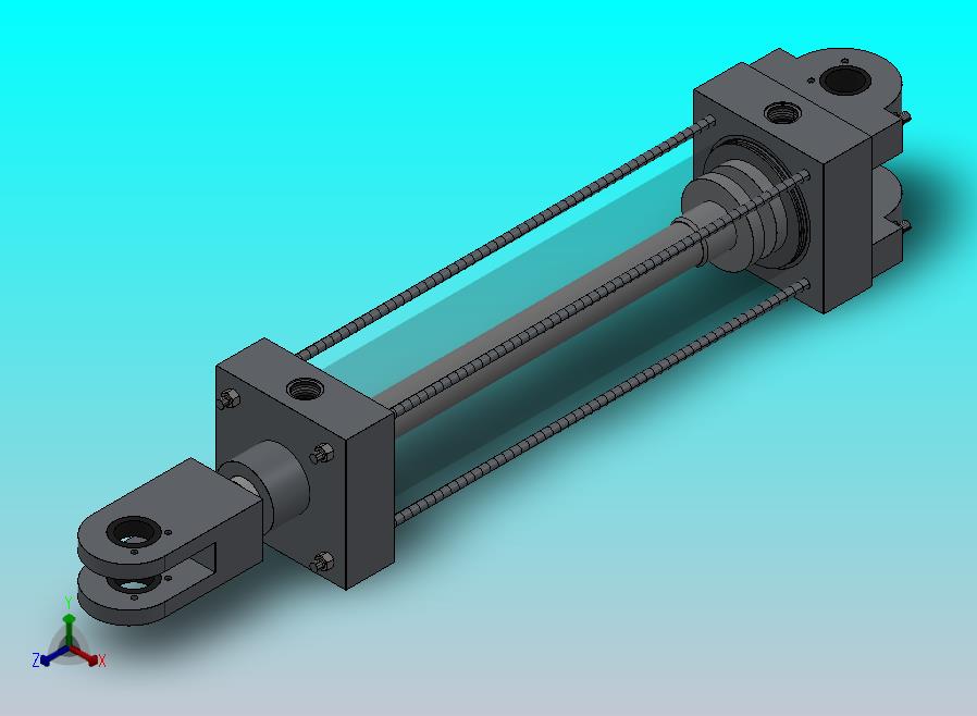 拉杆气动缸（带前后端安装）200x70x790毫米