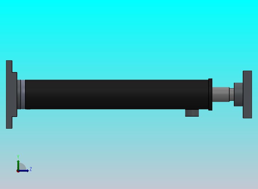 焊接式液压缸（带特殊前后安装法兰）40x25x237毫米