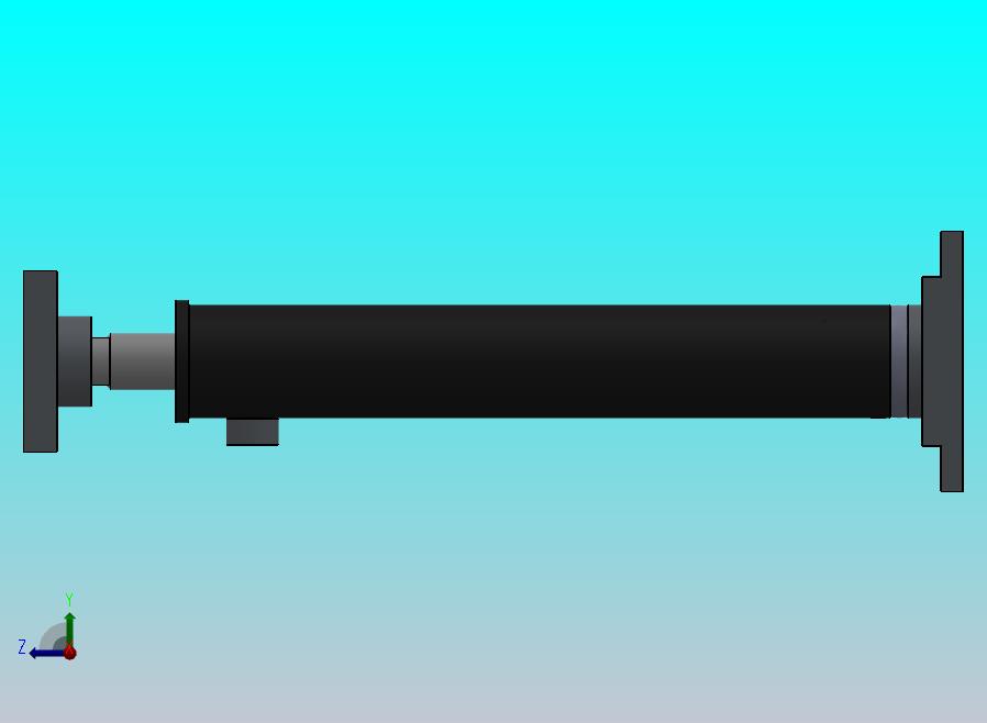 焊接式液压缸（带特殊前后安装法兰）40x25x237毫米