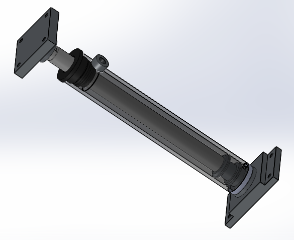 焊接式液压缸（带特殊前后安装法兰）40x25x237毫米