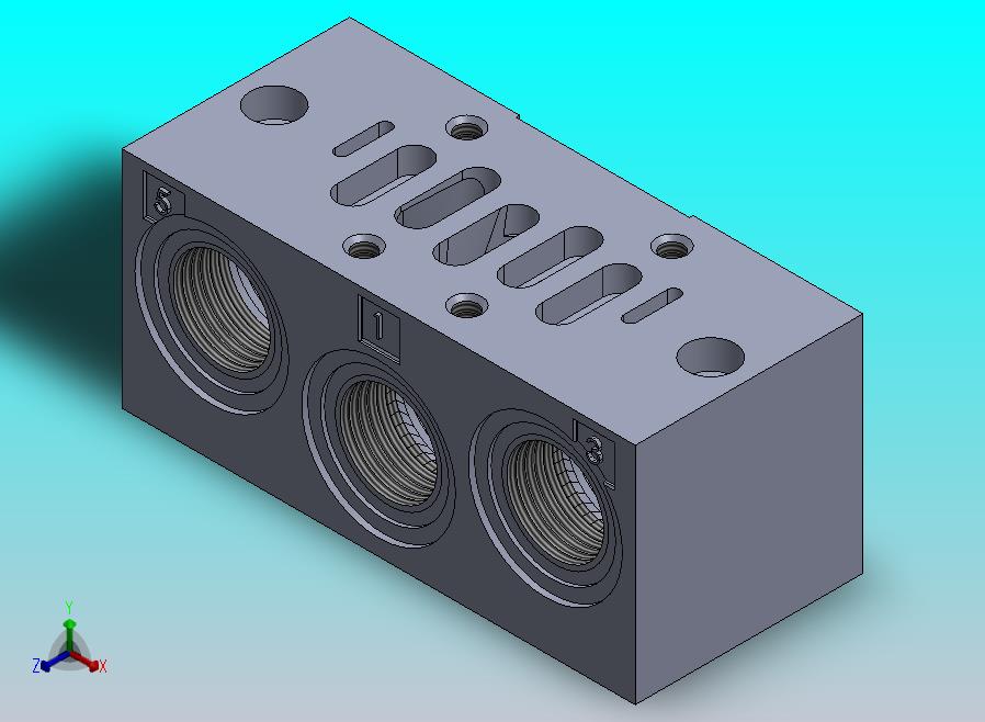 单件子板 ISO3 G1（1 825 503 180）适用于5-2和5-3路阀门的单件子板（ISO标准尺寸3）