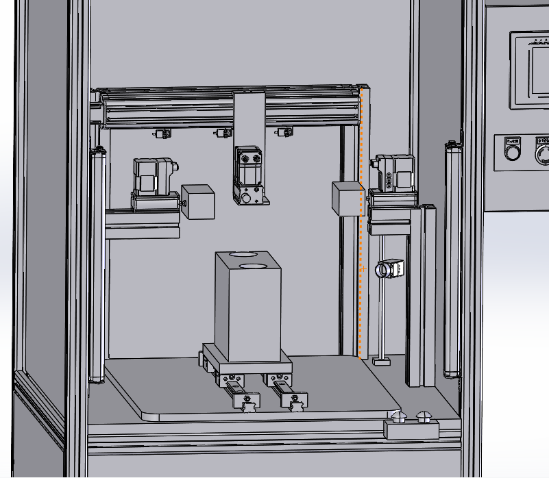 滑动力值检测工作站，汽车靠枕的升降杆滑动力值进行测试，带横移机构，压紧机构