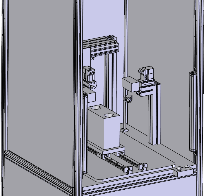 滑动力值检测工作站，汽车靠枕的升降杆滑动力值进行测试，带横移机构，压紧机构