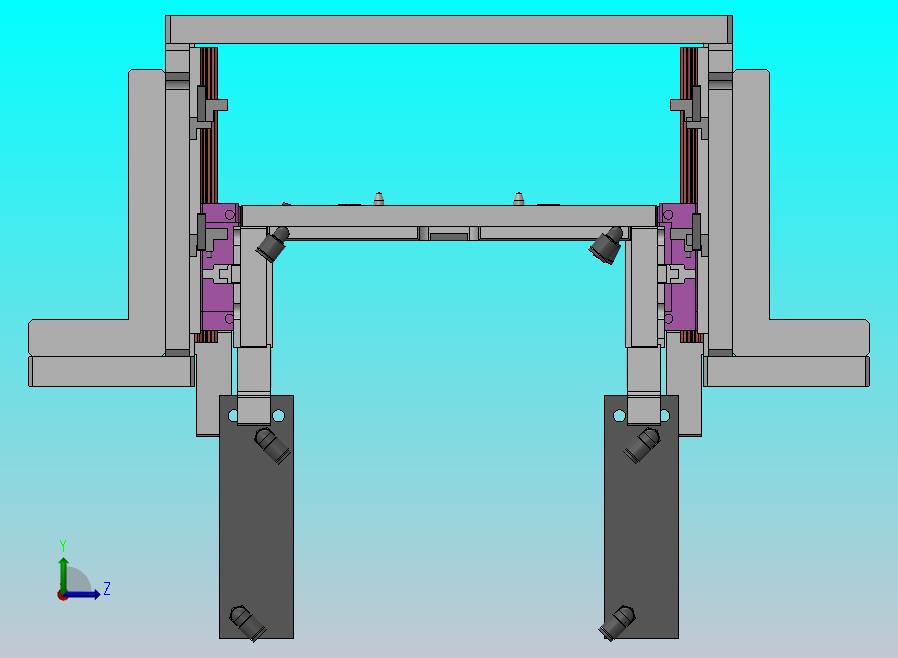 使用直线导轨的气缸顶升机构