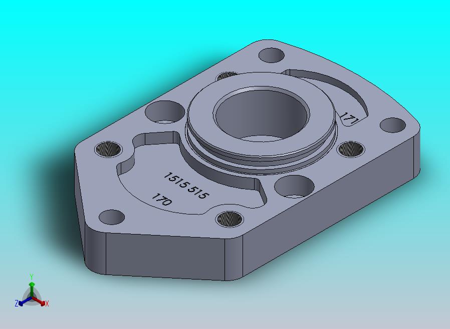 液压泵后板 - 带图纸