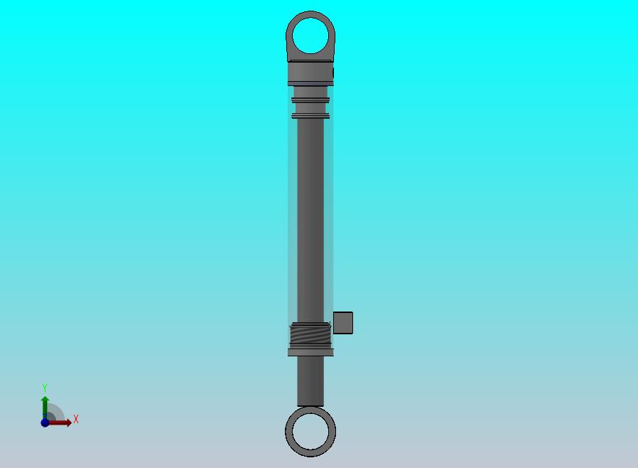 焊接式液压缸（带端盖孔眼 - 前杆孔眼）80x55x424毫米