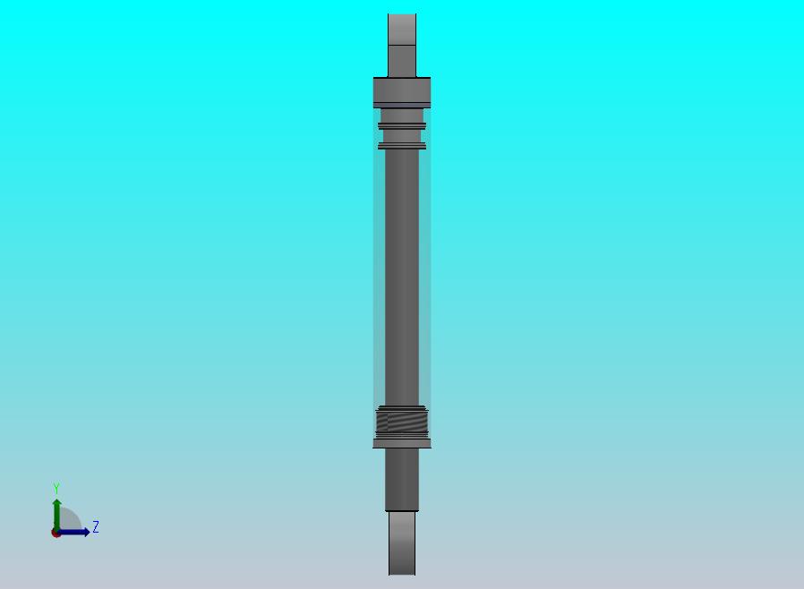 焊接式液压缸（带端盖孔眼 - 前杆孔眼）80x55x424毫米