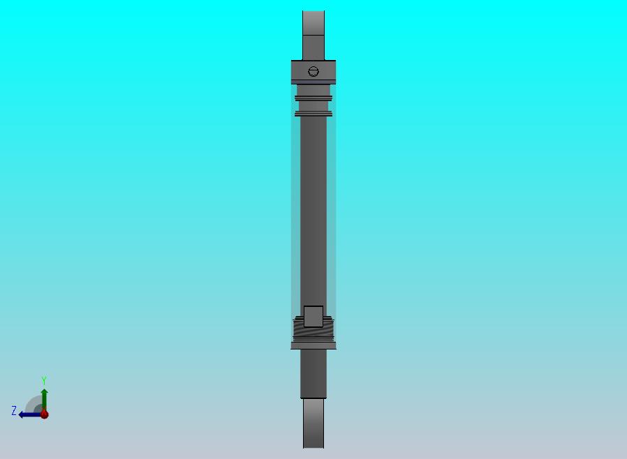 焊接式液压缸（带端盖孔眼 - 前杆孔眼）80x55x424毫米