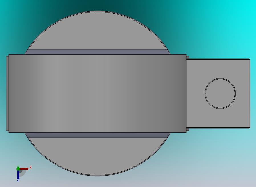 焊接式液压缸（带端盖孔眼 - 前杆孔眼）80x55x424毫米