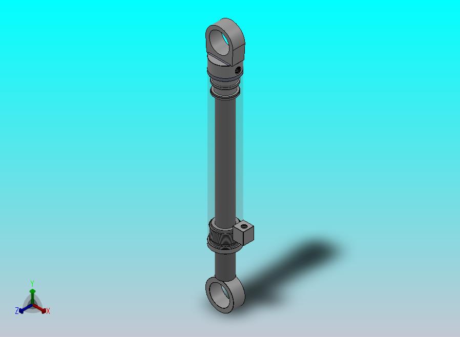 焊接式液压缸（带端盖孔眼 - 前杆孔眼）80x55x424毫米