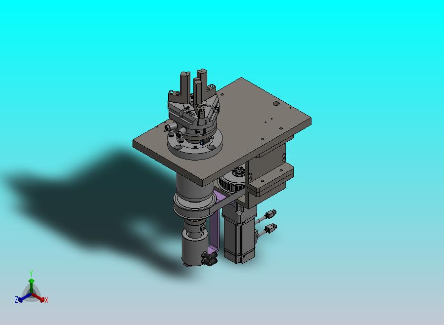 气动滑环的旋转夹紧机构