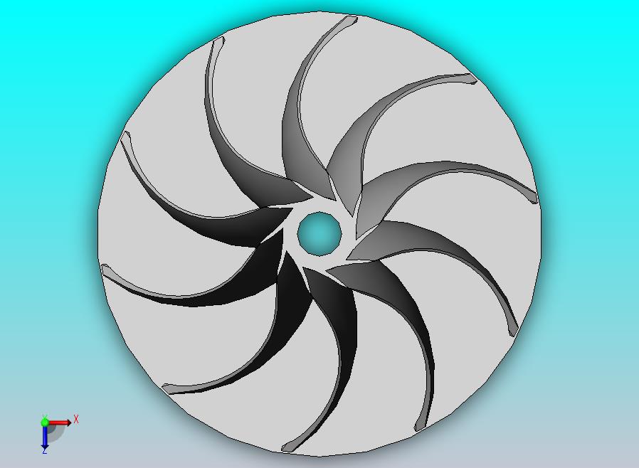 轴流离心压缩机叶轮