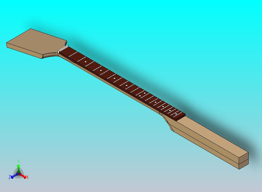 CBG 吉他琴颈毛坯 25.5 英寸音阶