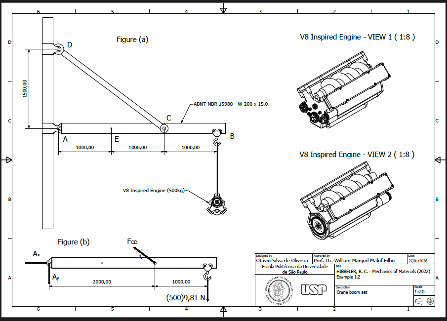 发动机起重机臂架
