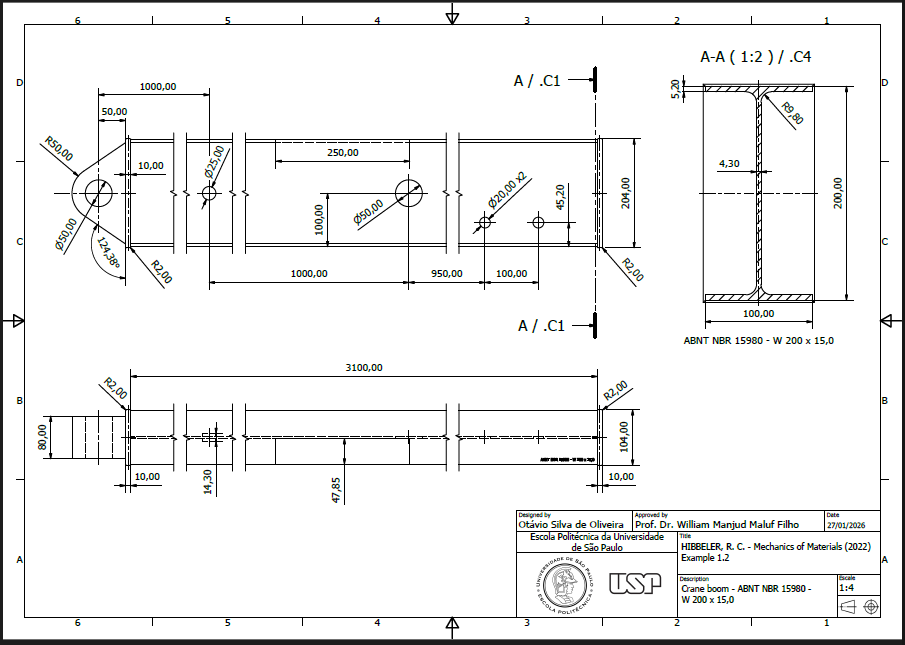 发动机起重机臂架