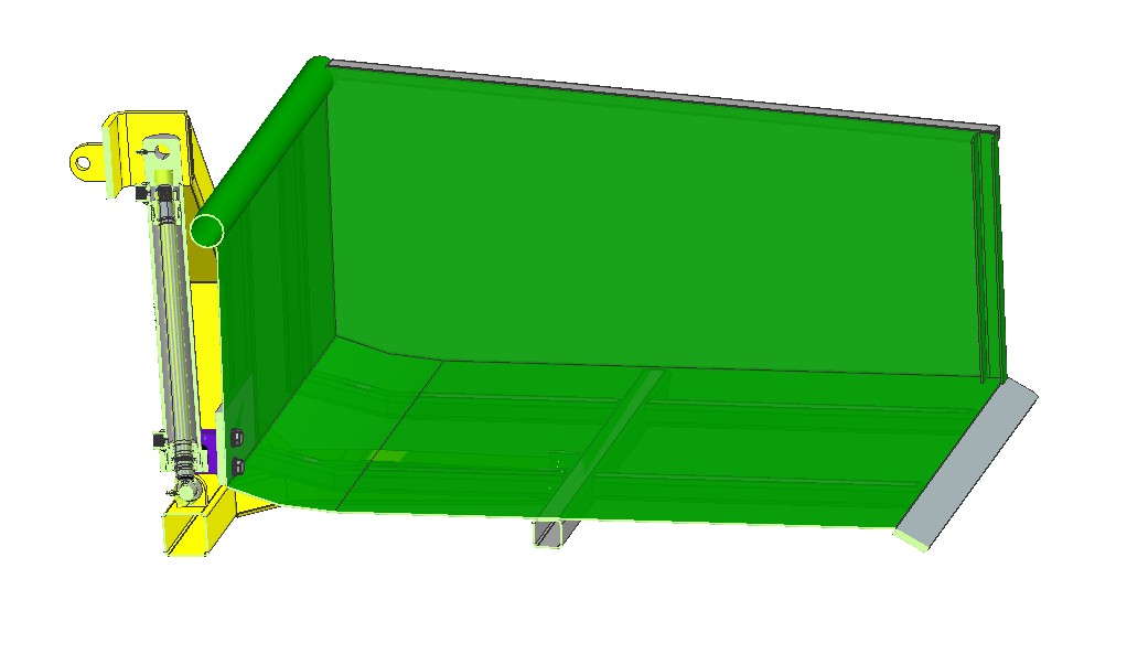 倾斜式拖拉机运输箱