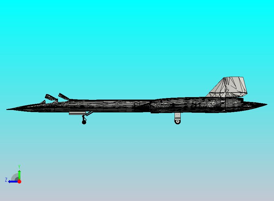 SR-71黑鸟侦察机迷你模型