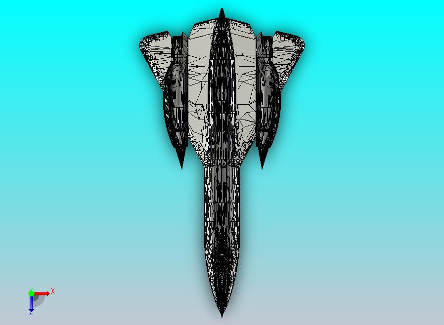 SR-71黑鸟侦察机迷你模型