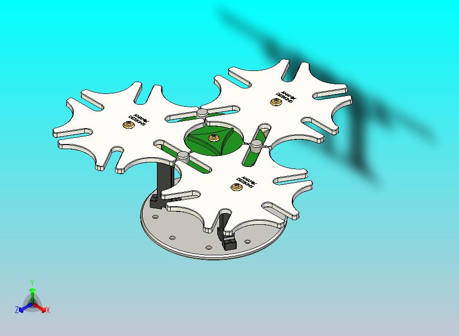 多轮式同步运动槽轮机构