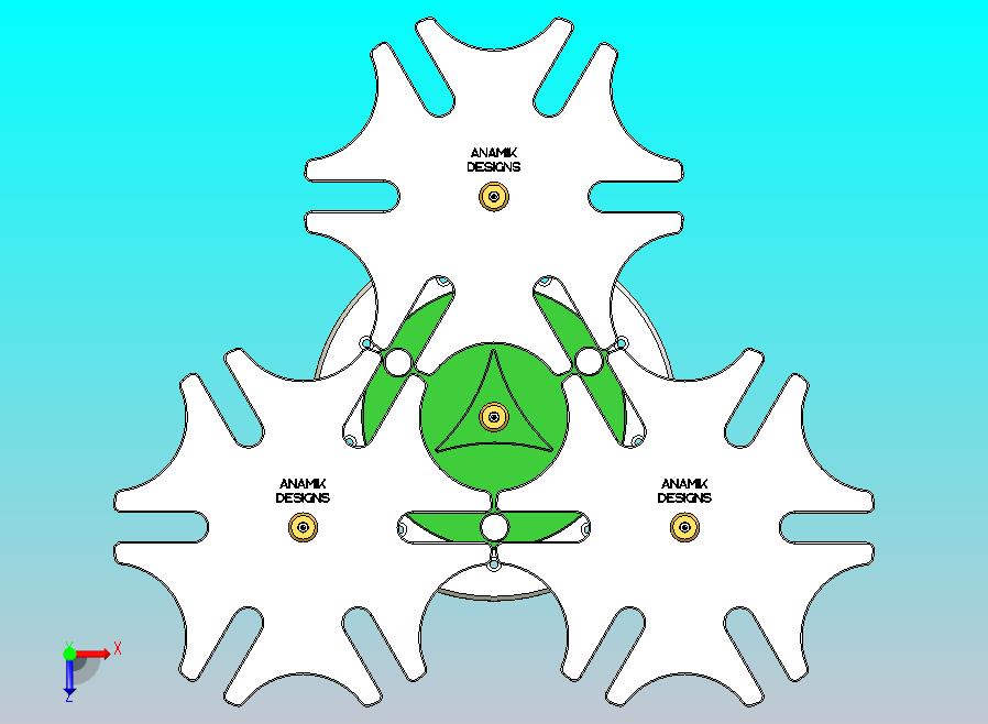 多轮式同步运动槽轮机构