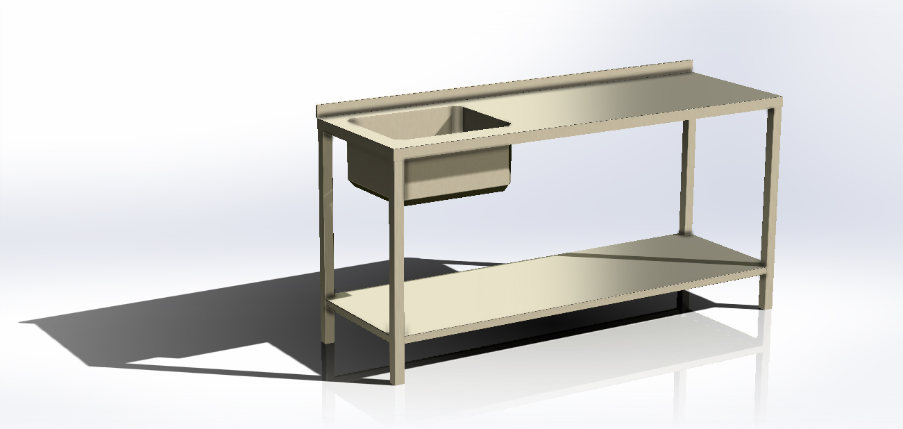 带空调浴室的柜台。不锈钢
