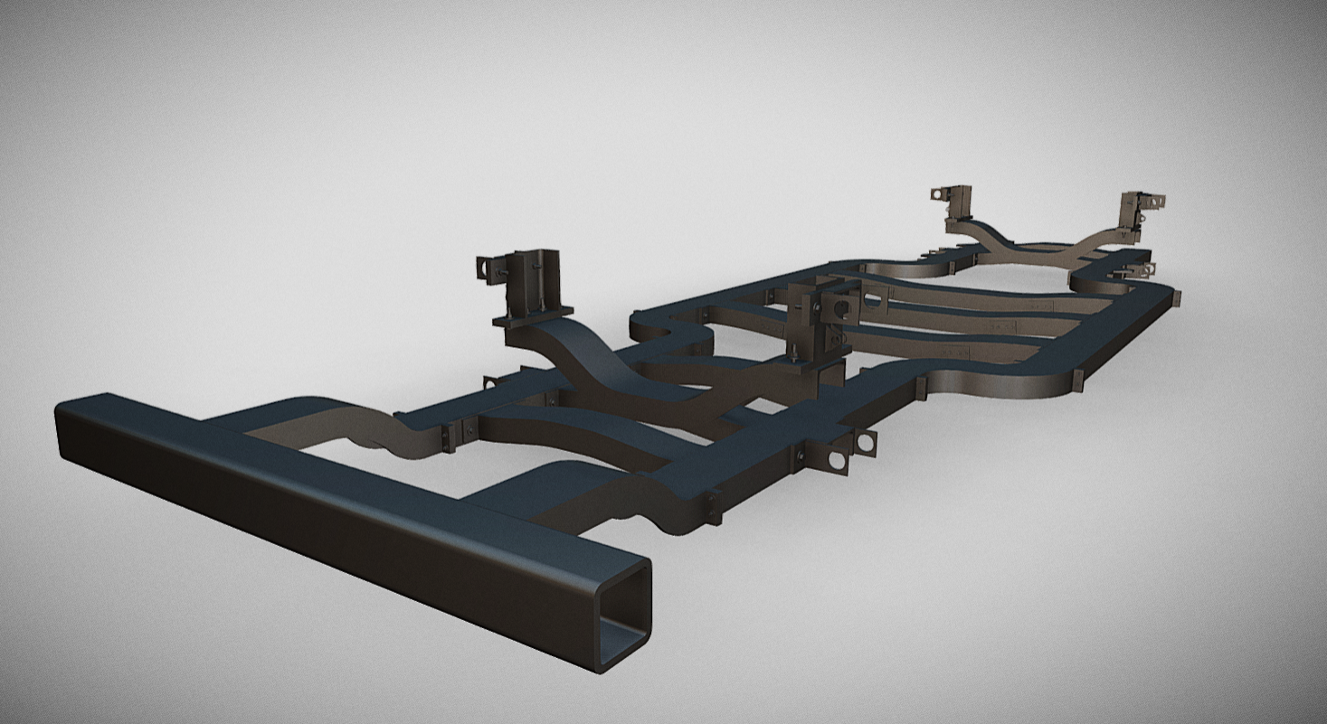 带安装件的梯架底盘