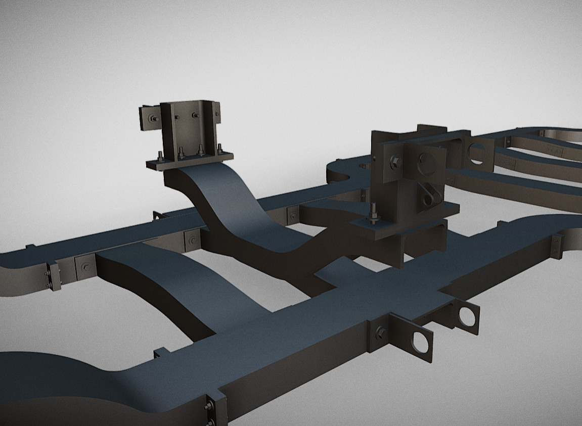 带安装件的梯架底盘