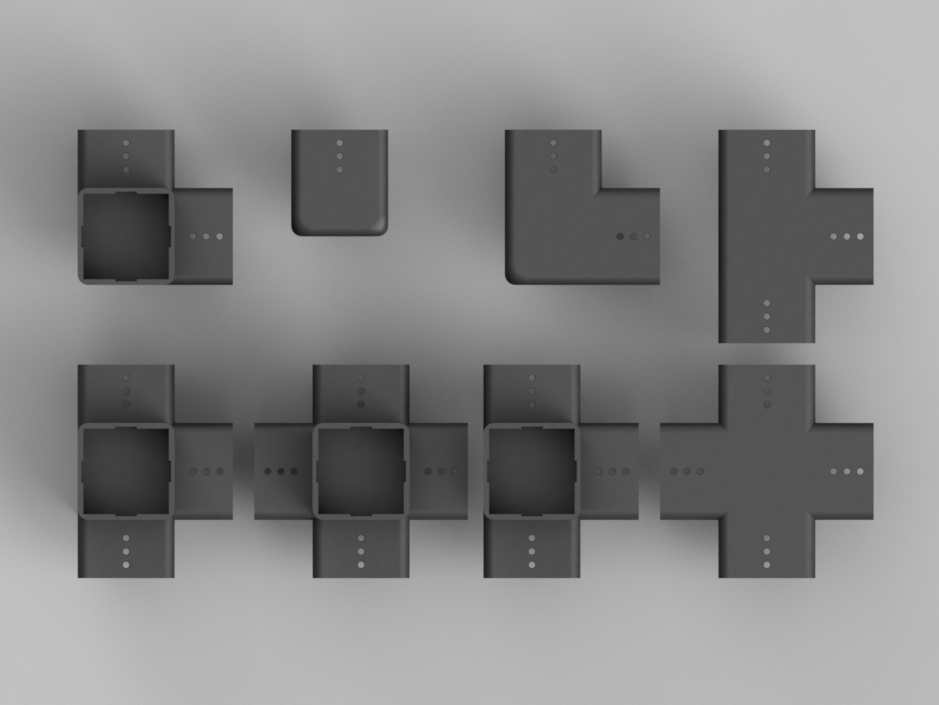 模块化铝型材。