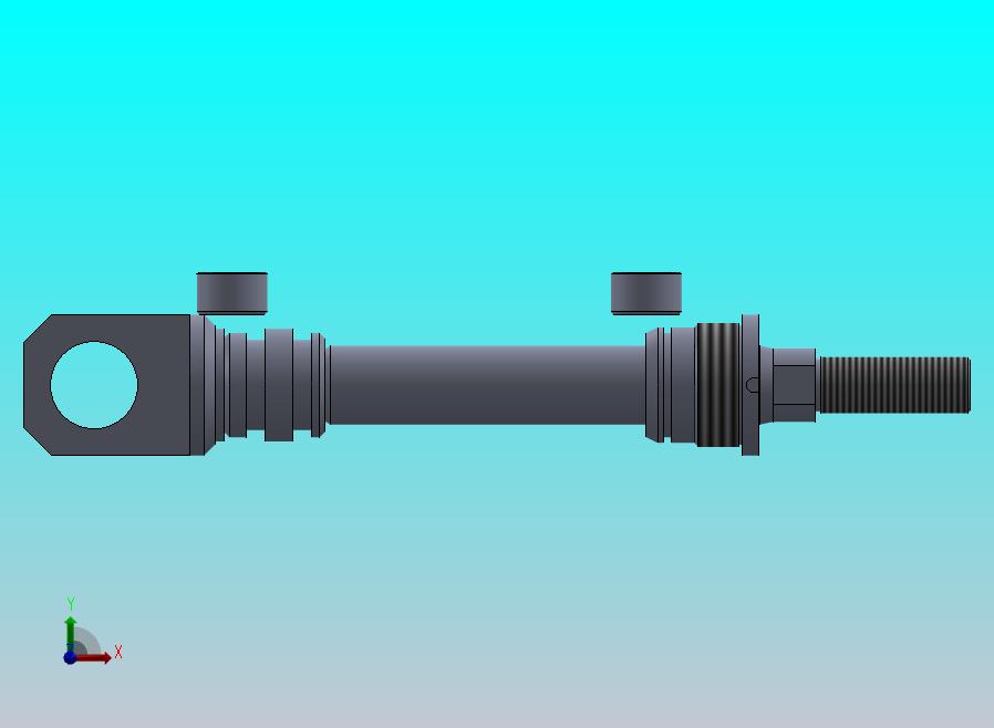 焊接式液压缸（带后端安装孔）40x28x114 mm