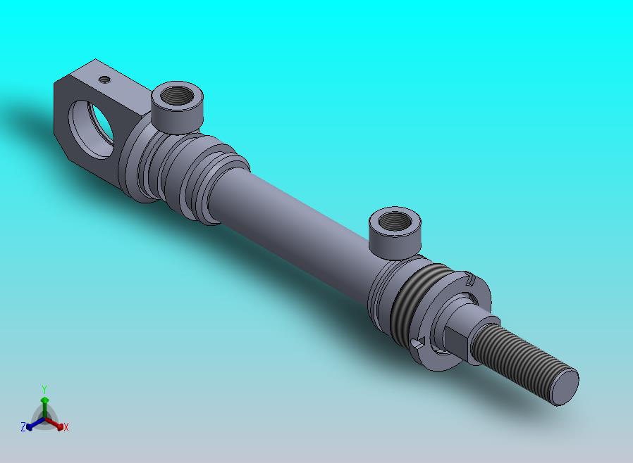 焊接式液压缸（带后端安装孔）40x28x114 mm