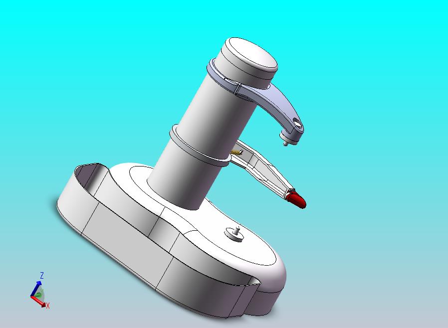 水果削皮机三维带CAD