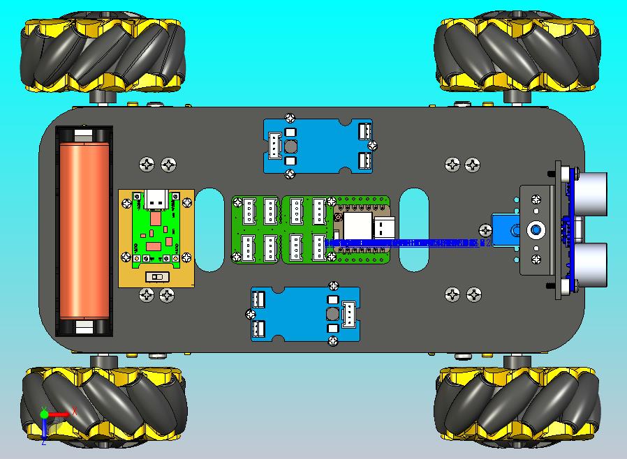 搭载ESP32C6芯片麦克纳姆轮小车