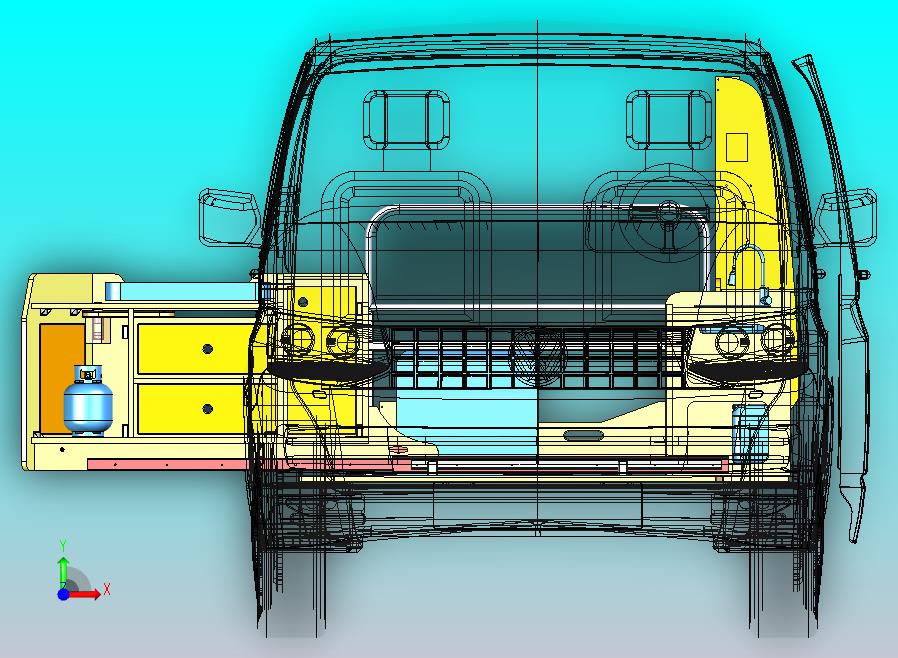 厢型车露营内饰1