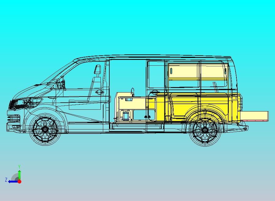 厢型车露营内饰1