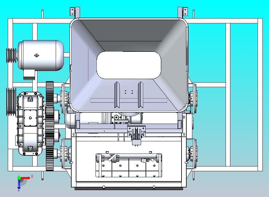 JS750混凝土搅拌机三维图与仿真proe