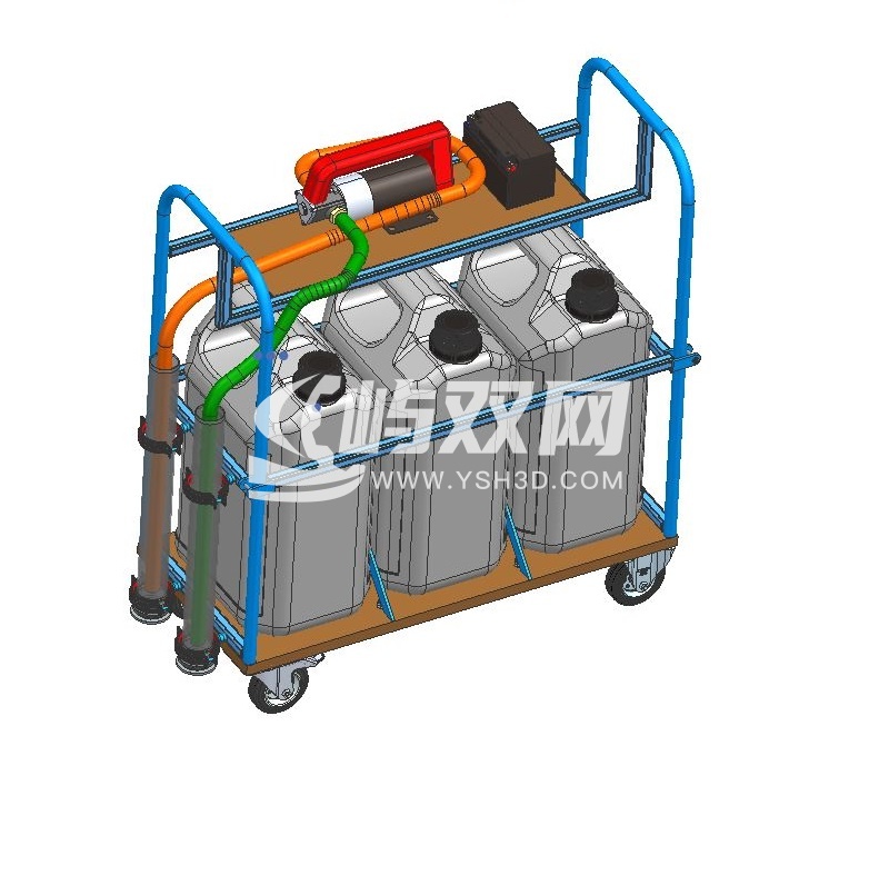 带泵的移动柴油罐推车-3x 30 L +50 Lmin传输系统