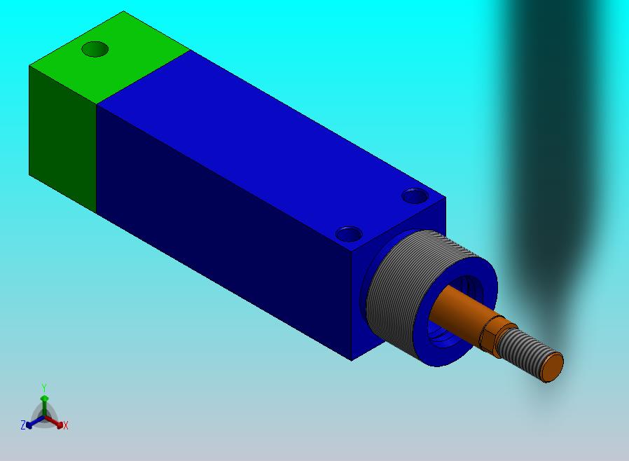 特殊气动缸（方形）32x12x67.7毫米