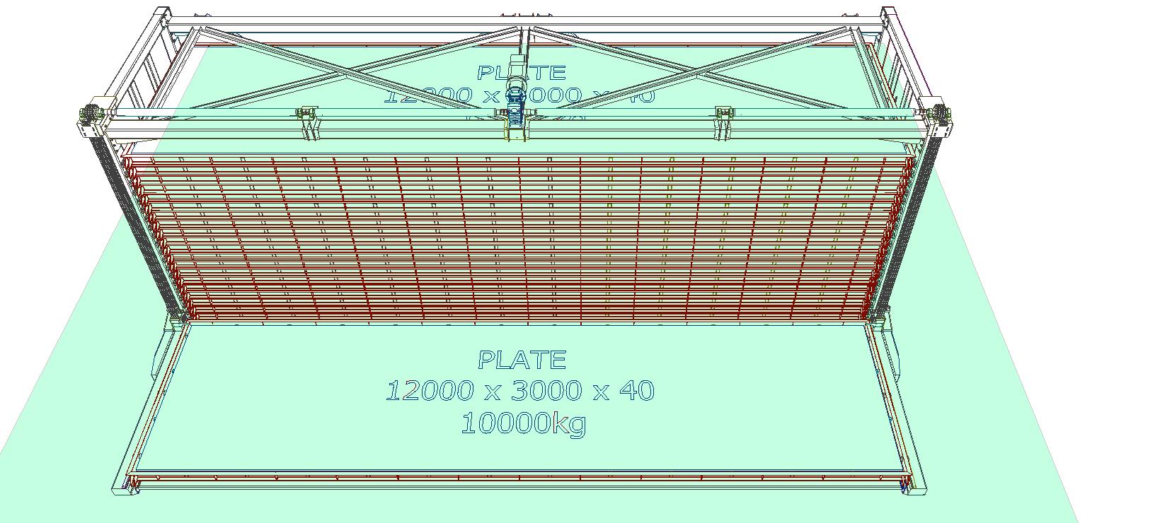 金属板材存储系统。